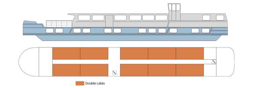 Deckplan Hauptdeck MS Deborah - 441305©CroisiEurope