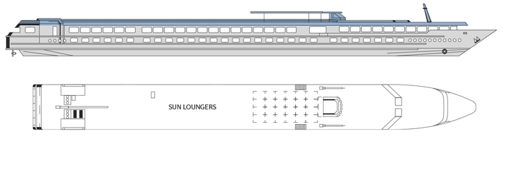 MS Lafayette Deckplan Sonnendeck - ©CroisiEurope