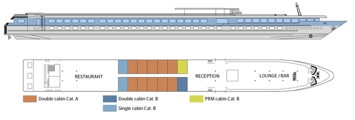 MS Lafayette Deckplan Oberdeck - ©CroisiEurope