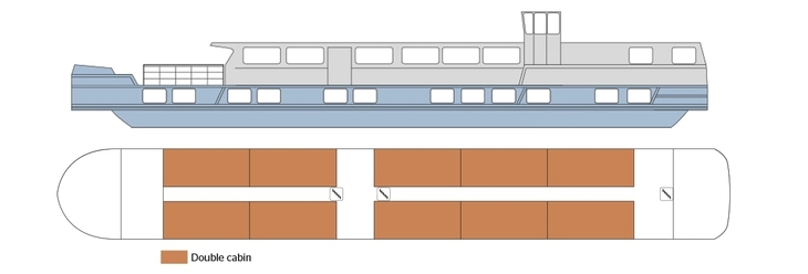 MS Madeleine Deckplan Hauptdeck - ©CroisiEurope