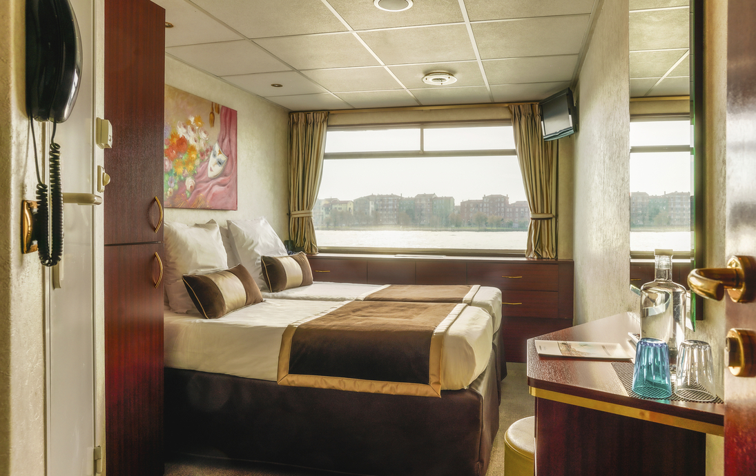 MS Michelangelo Zweibettkabine Hauptdeck - ©croisieurope Gazella-Studio