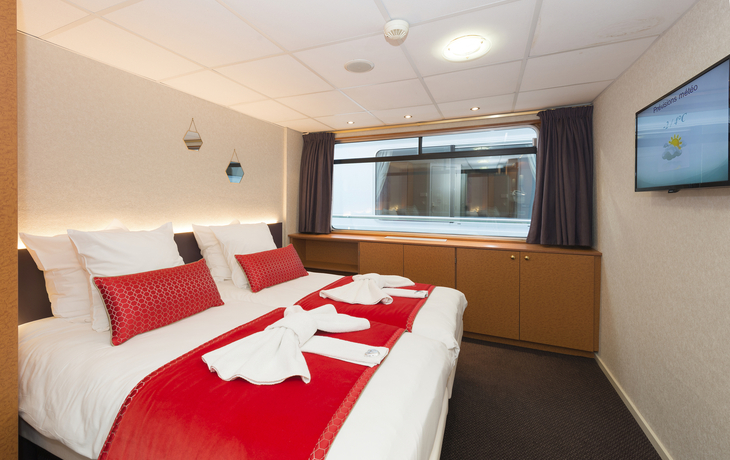 Zweibettkabine Mitteldeck MS L´Europe - 163897©Denis Merck