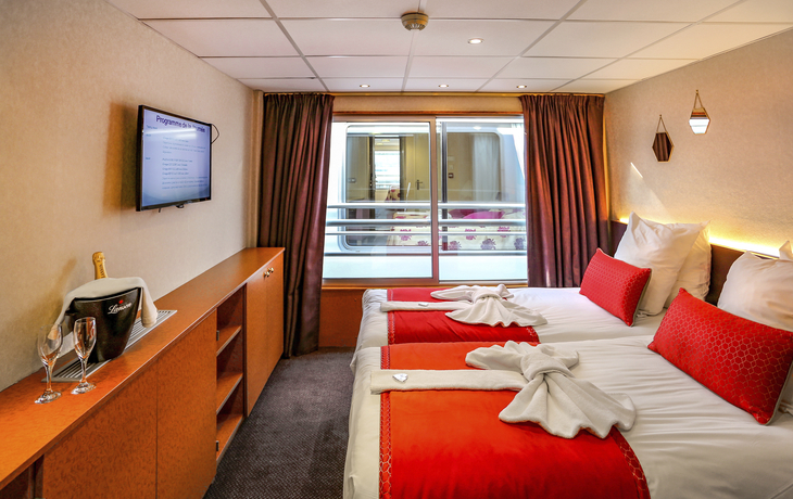 Zweibettkabine Oberdeck MS L´Europe - 163936©Denis Merck