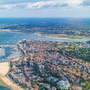 Luftaufnahme von Arcachon und seinem Becken