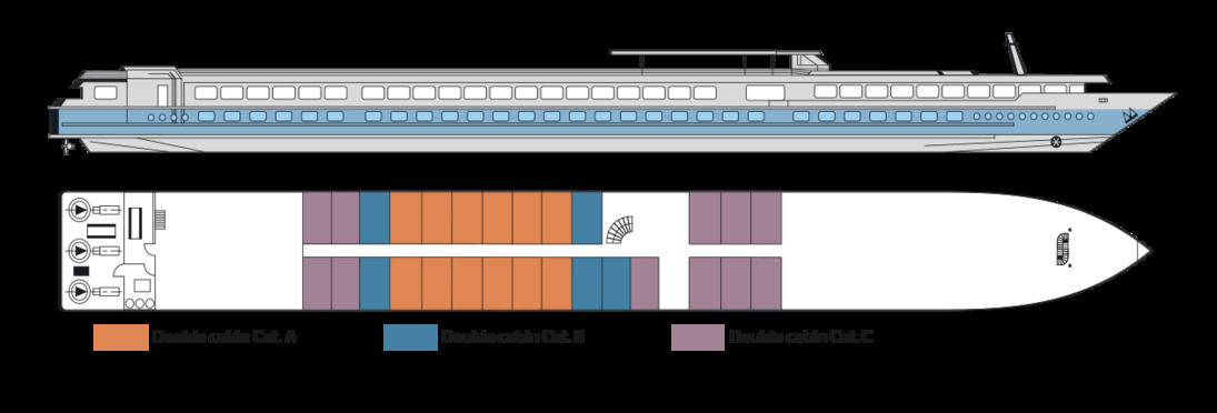 Deckplan MS Mona Lisa Hauptdeck