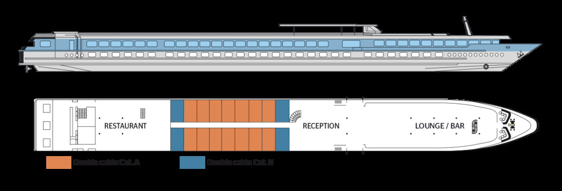 Deckplan MS Mona Lisa Oberdeck