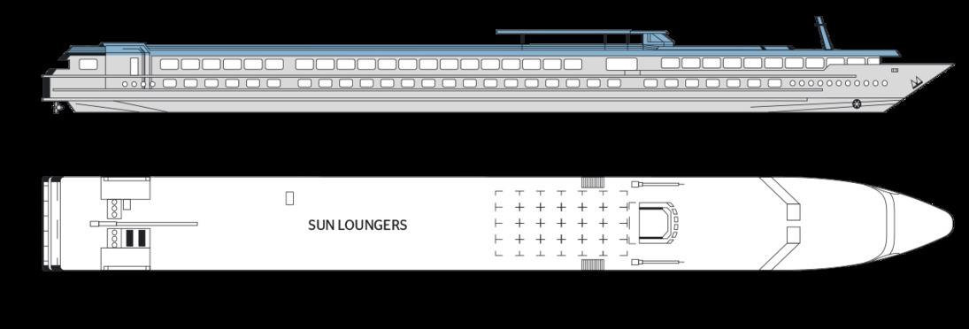 Deckplan MS Mona Lisa Sonnendeck