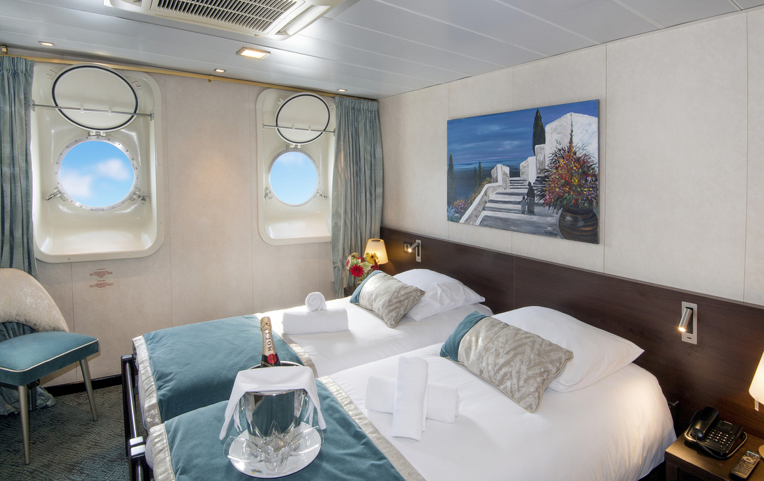 Zweibettkabine Hauptdeckdeck MV Belle de L'Adriatique - 163754©CroisiEurope