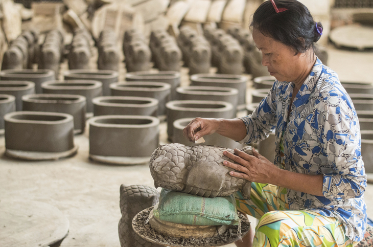 Kambodscha Menkong Ziegelei Handwerk - 50003@Christina Guan